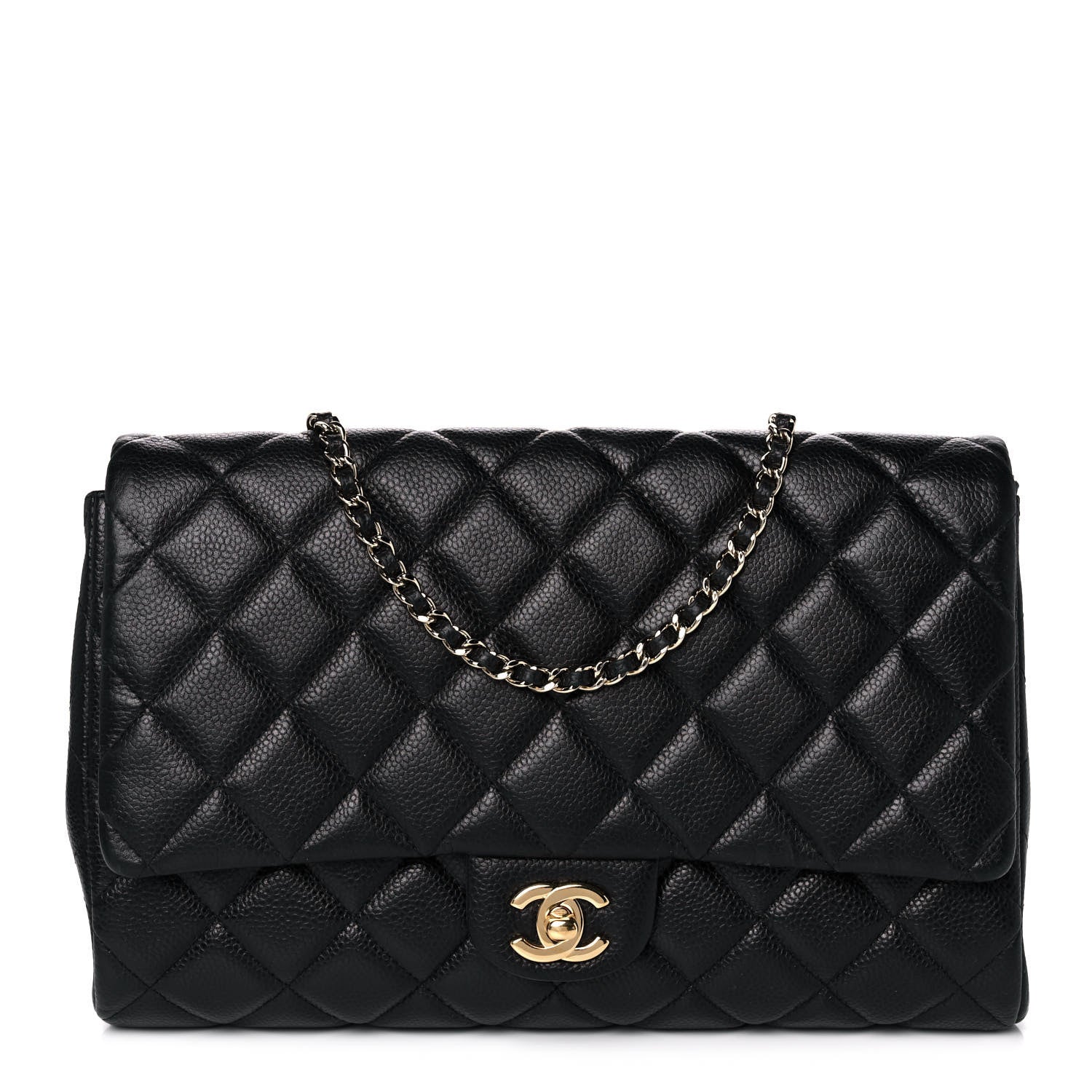 Chanel Caviar Quilted Clutch With Chain Flap Black 1 of 11