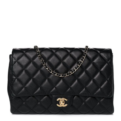 Chanel Caviar Quilted Clutch With Chain Flap Black 1 of 11