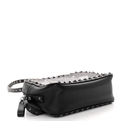 Valentino Garavani X UNDERCOVER Calfskin Rockstud Rose Print Camera Crossbody Bag Black 4 of 11