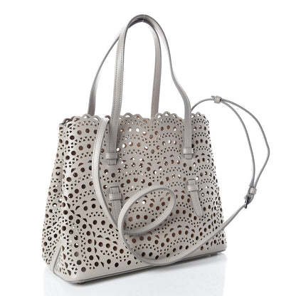 Alaia Lux Calfskin Vienne Wave Mina 25 Bag Perle 3 of 9