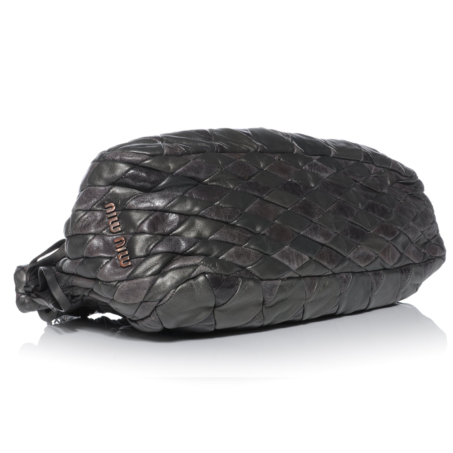 Vitello Patch Harlequin Shoulder Bag Piombo
