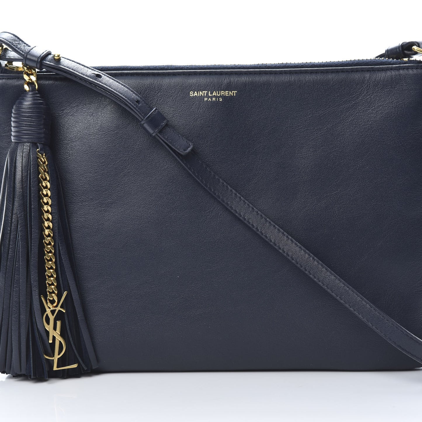 Calfskin Teen Monogram Crossbody Bag Blue