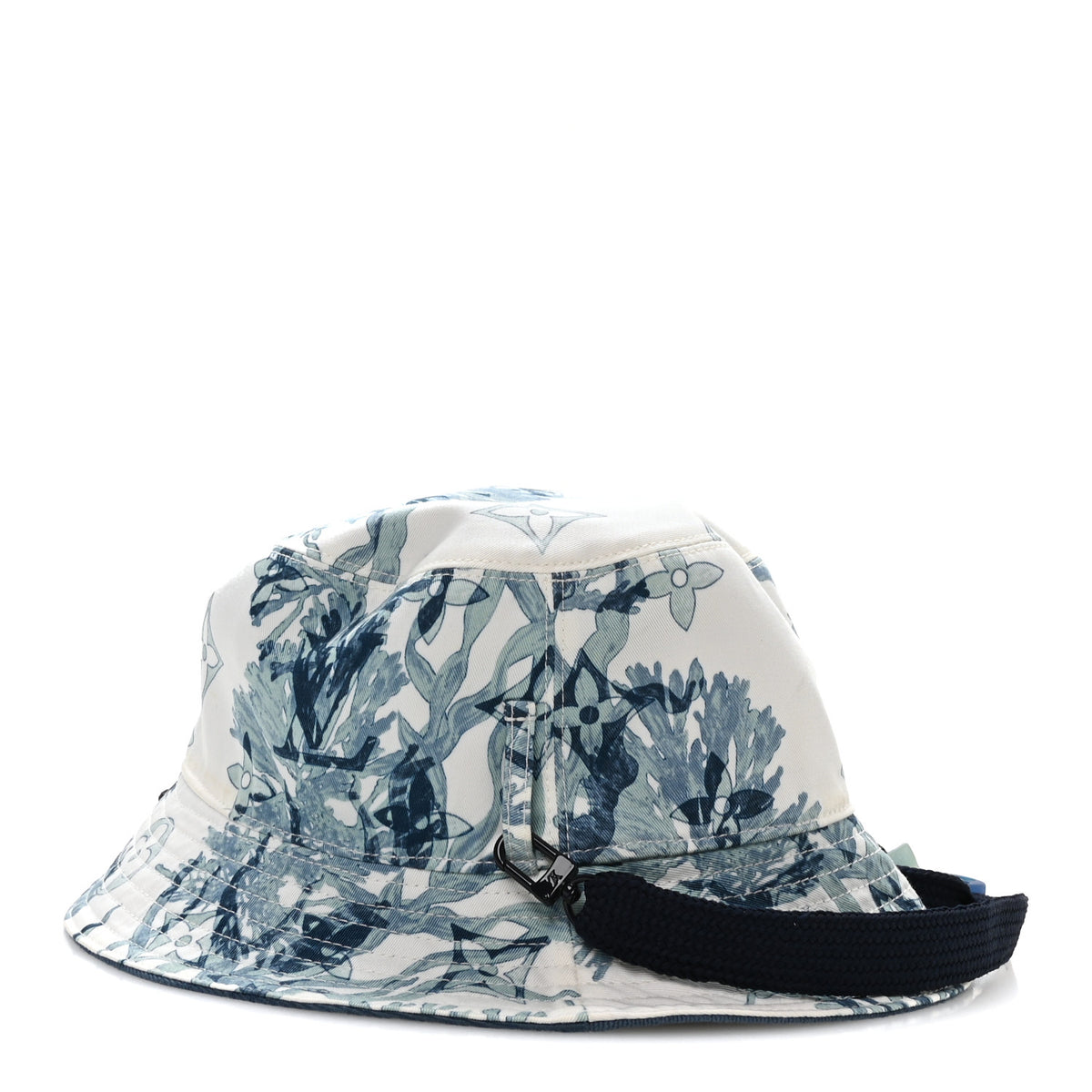 Louis Vuitton Cotton LV Play Monogram Aquagarden Reversible Bucket Hat Blue 6 of 14