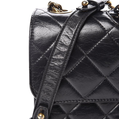 Chanel Glazed Calfskin Quilted Large Perfect Edge Flap Black 10 of 12