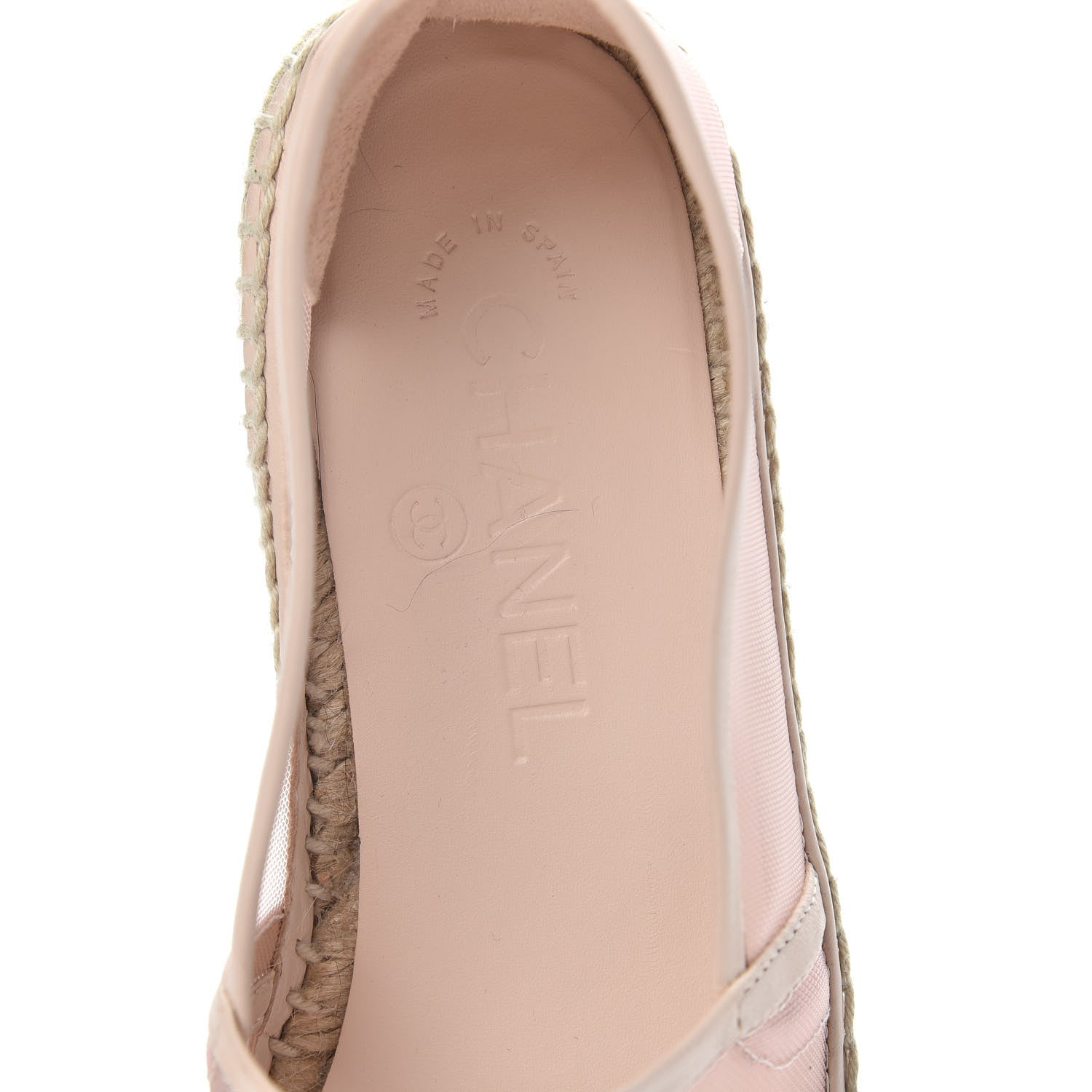 Chanel Mesh Grosgrain CC Espadrilles 37 Pink 6 of 9