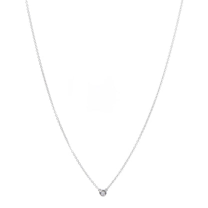 Tiffany Sterling Silver Diamond .03ct Elsa Peretti Diamonds by the Yard Pendant Necklace 1 of 7