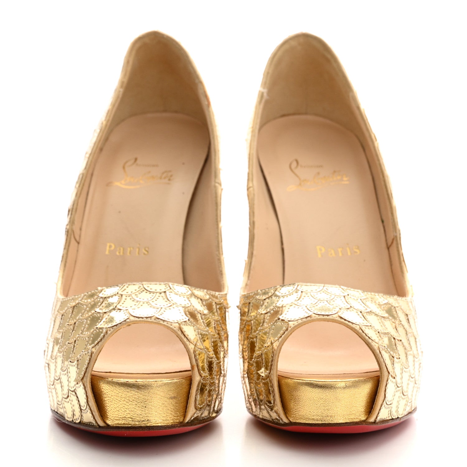 Christian Louboutin Calfskin Crepe Poseidon 120 Pumps 37 Perle 3 of 11