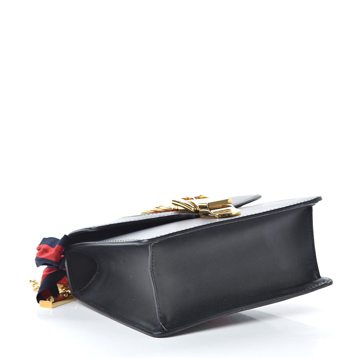 Gucci Calfskin Mini Sylvie Chain Shoulder Bag Black 4 of 18