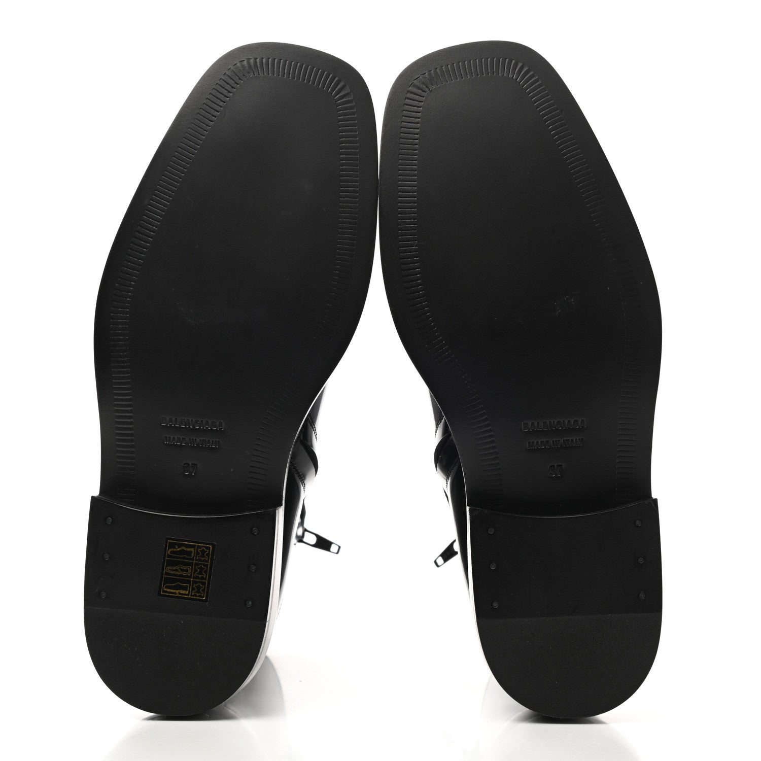 Balenciaga Polished Calfskin Rim Boots 37 Black 5 of 8