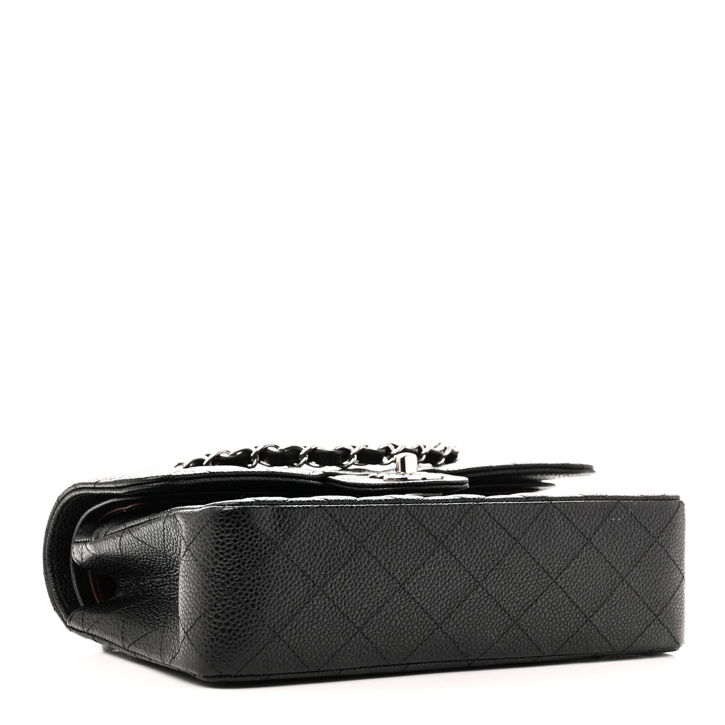 Caviar Quilted Small Double Flap Black