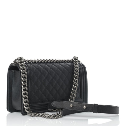 Chanel Caviar Quilted Medium Boy Flap Black 3 of 9