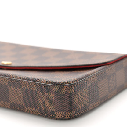 Louis Vuitton Damier Ebene Pochette Felicie Chain Wallet 10 of 10