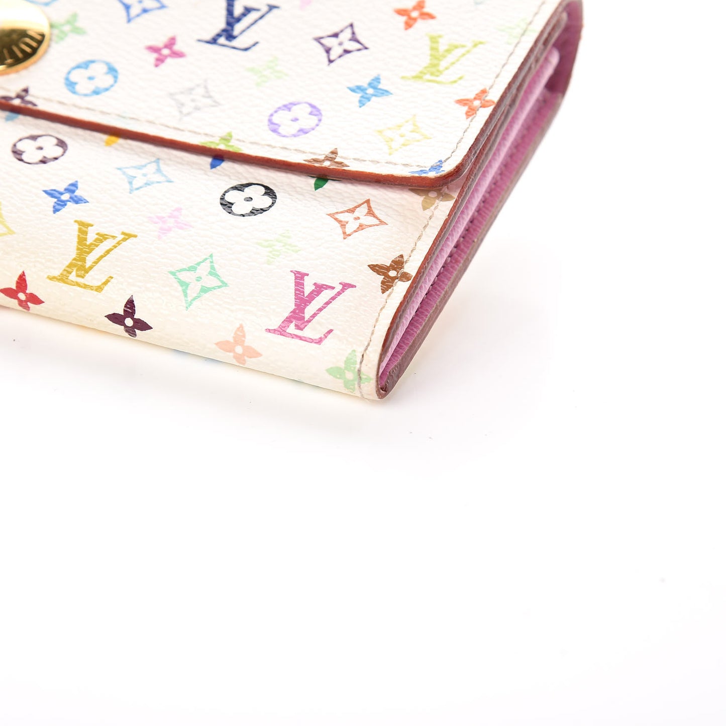 Monogram Multicolor Sarah Wallet White Litchi