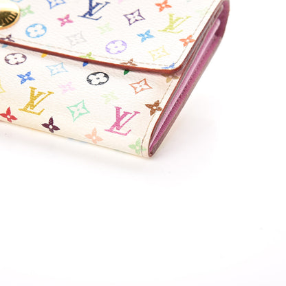 Louis Vuitton Monogram Multicolor Sarah Wallet White Litchi 10 of 14
