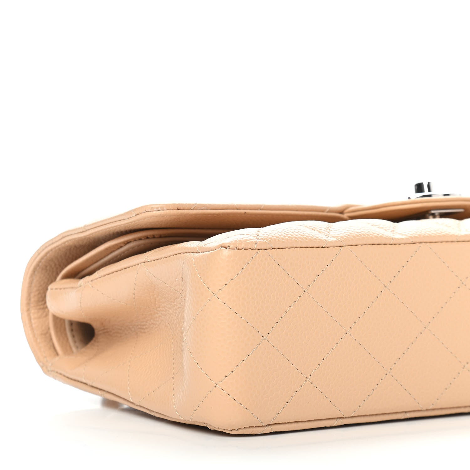 Chanel Caviar Quilted Medium Double Flap Beige 8 of 9