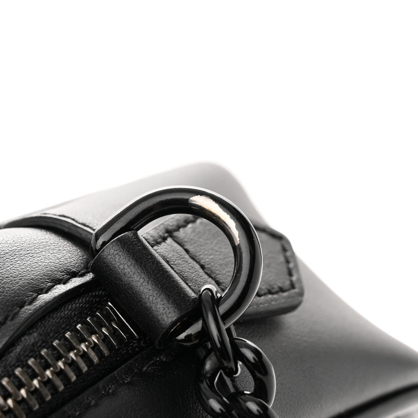Calfskin Matelasse Monochrome Mini GG Marmont Chain Shoulder Bag Black