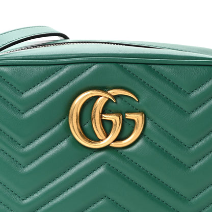 Gucci Calfskin Matelasse Small GG Marmont Chain Shoulder Bag Emerald Green 8 of 11
