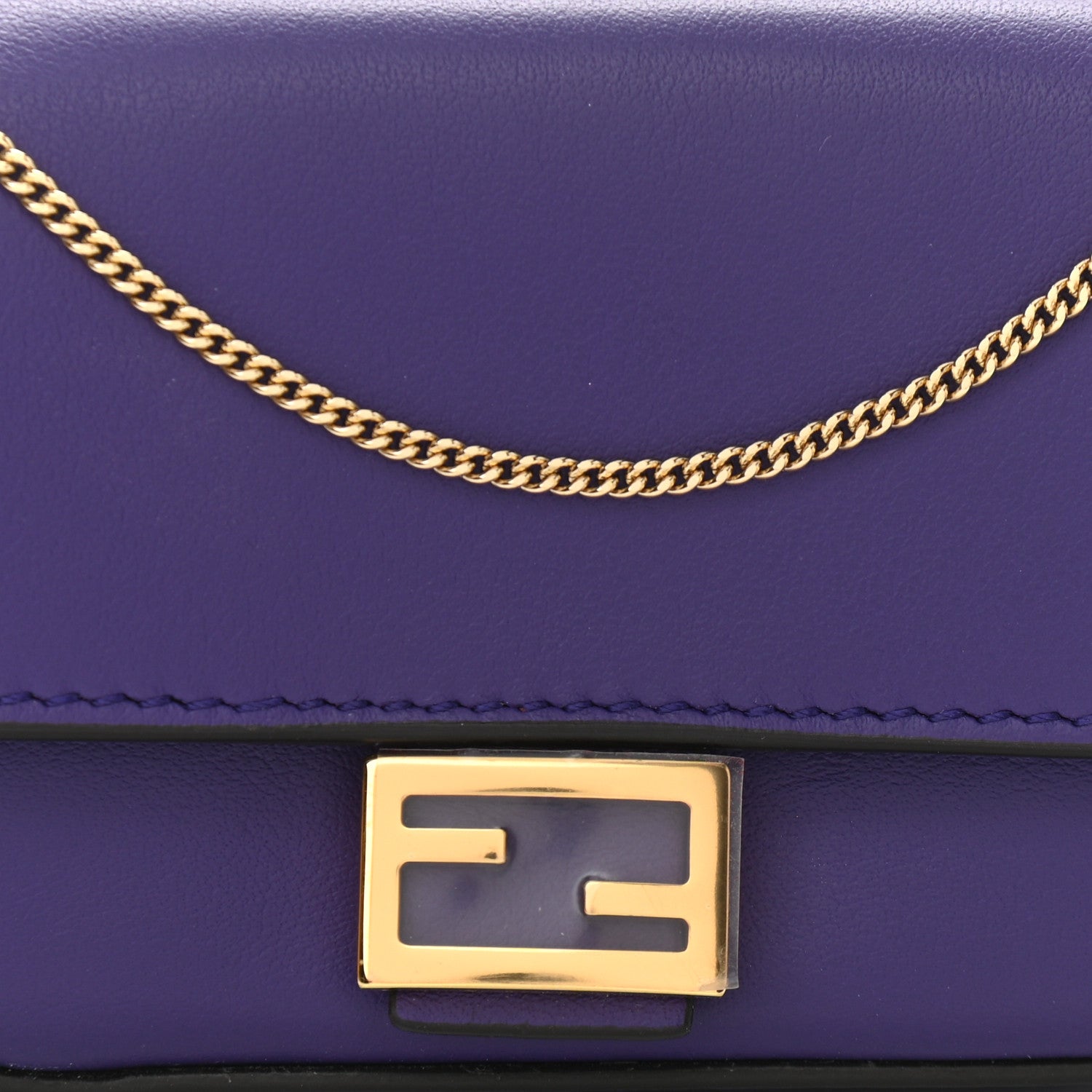 Fendi Vitello Century Opaco Nano Baguette Belt Charm Purple Rain 7 of 10