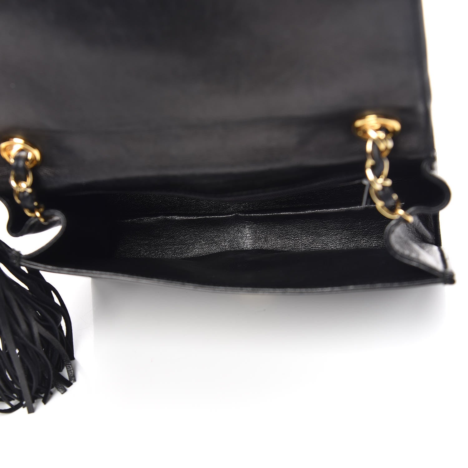 Chanel Lambskin Quilted Small Tassel Single Flap Black 5 of 12