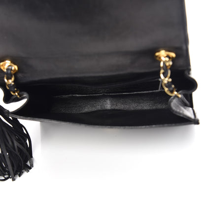 Chanel Lambskin Quilted Small Tassel Single Flap Black 5 of 12