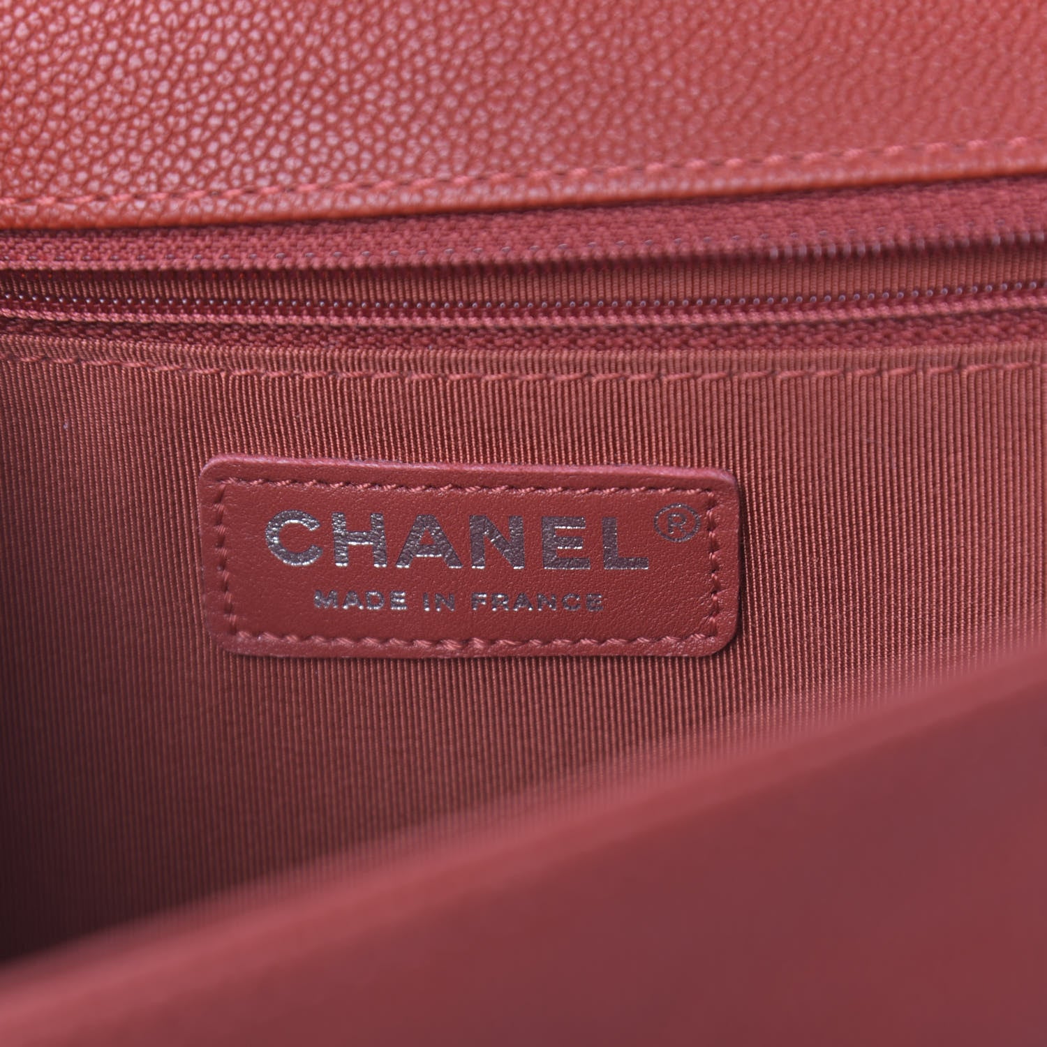 Chanel Caviar Quilted New Medium Boy Flap Dark Red 6 of 11