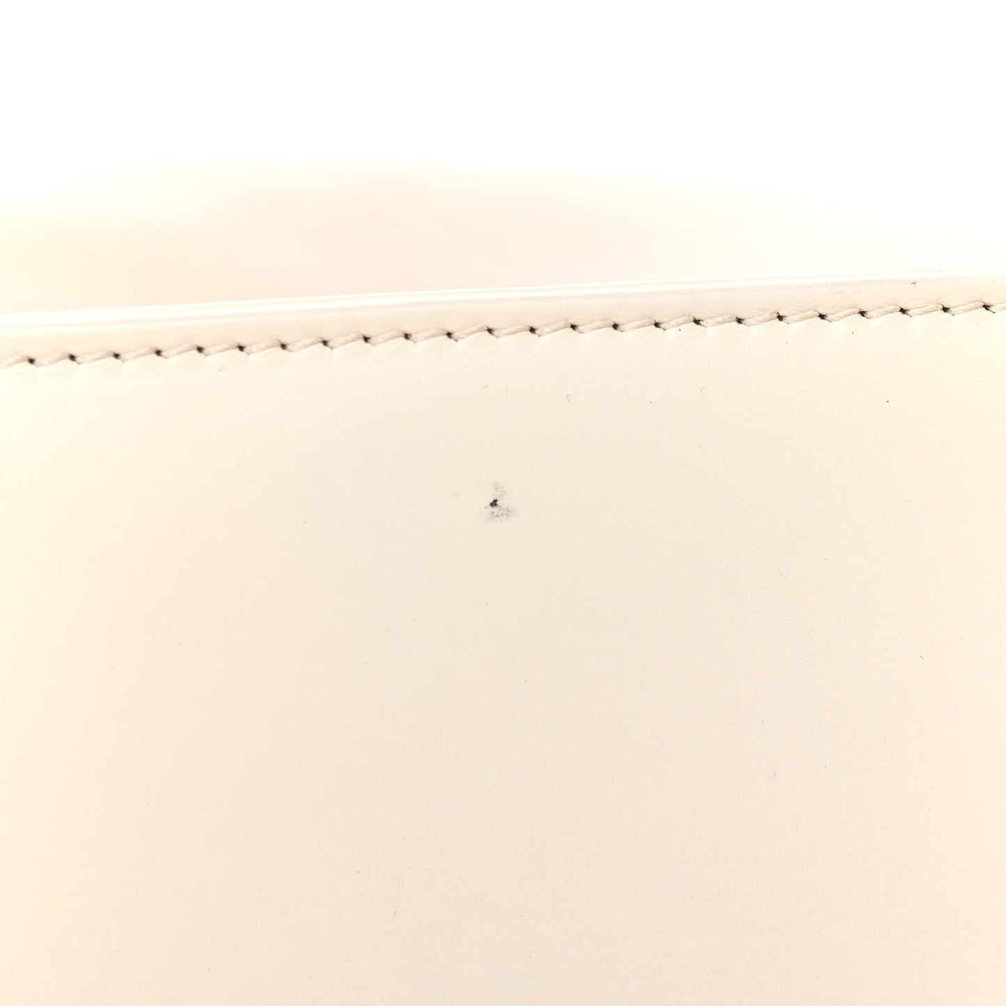 Glazed Calfskin Medium Boy Flap White