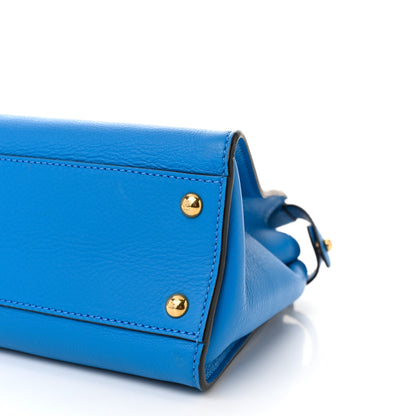 Fendi Vitello Seta Medium Peekaboo Iconic Satchel Blue Royal 11 of 12