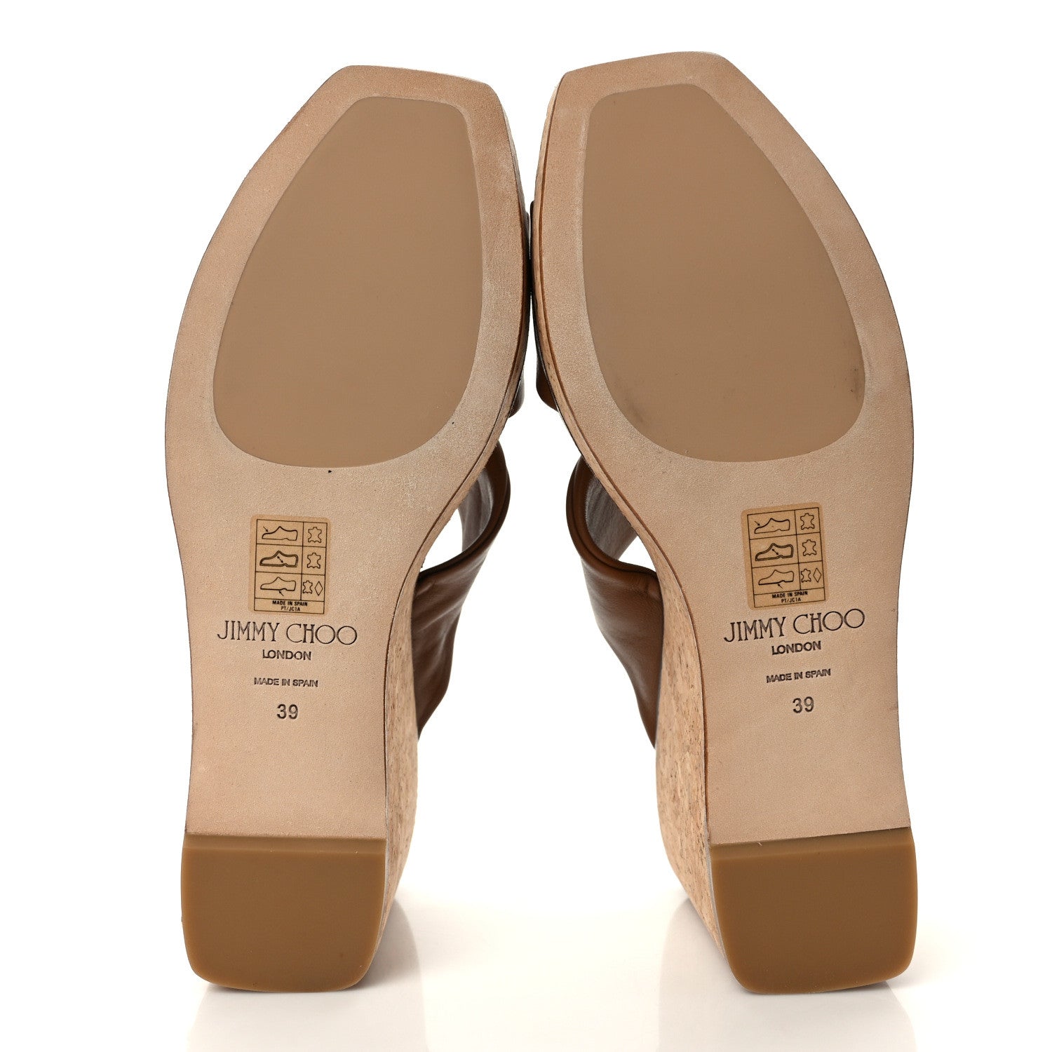 Jimmy Choo Soft Nappa Narisa 90 Wedge Mules 39 Cuoio 5 of 7