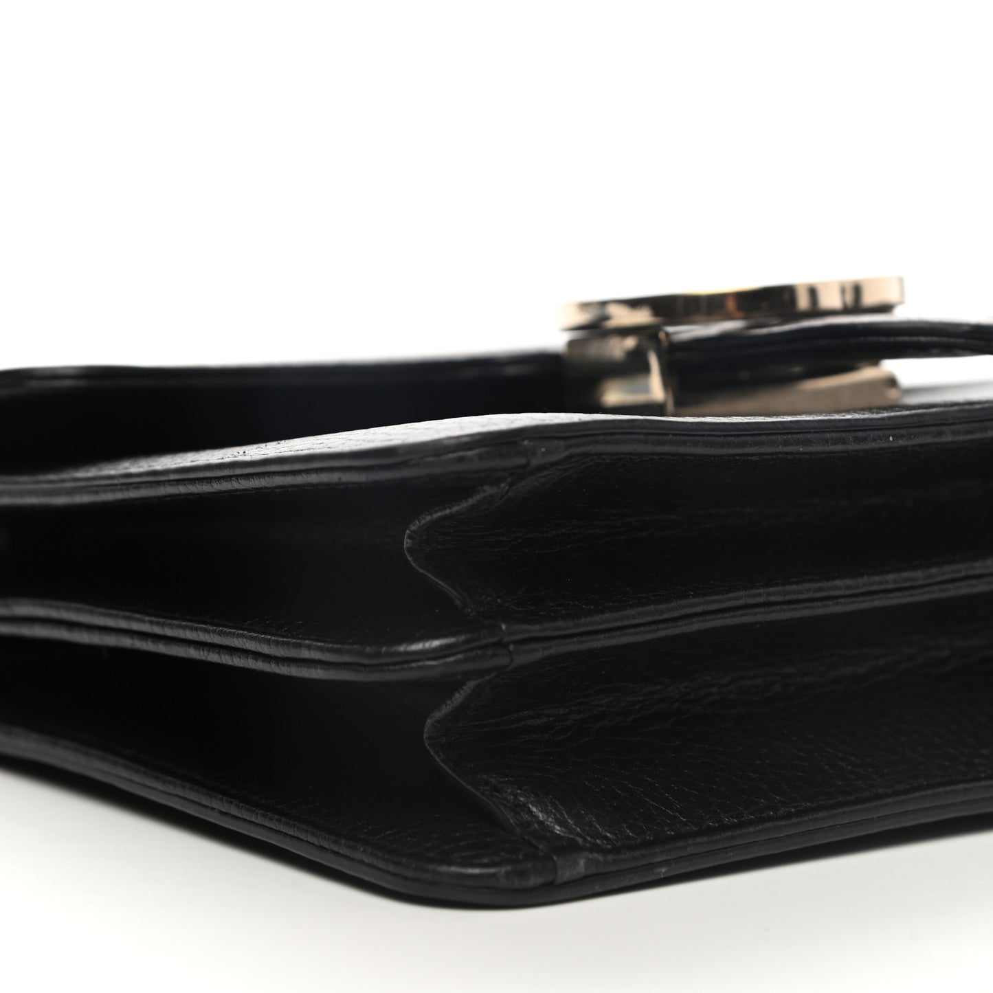 Dollar Calfskin Small Interlocking G Shoulder Bag Black