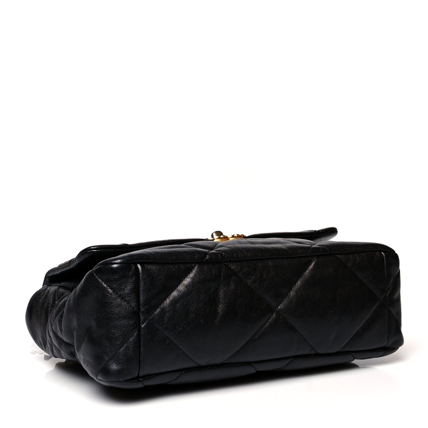 Goatskin Quilted Large Chanel 19 Flap Black