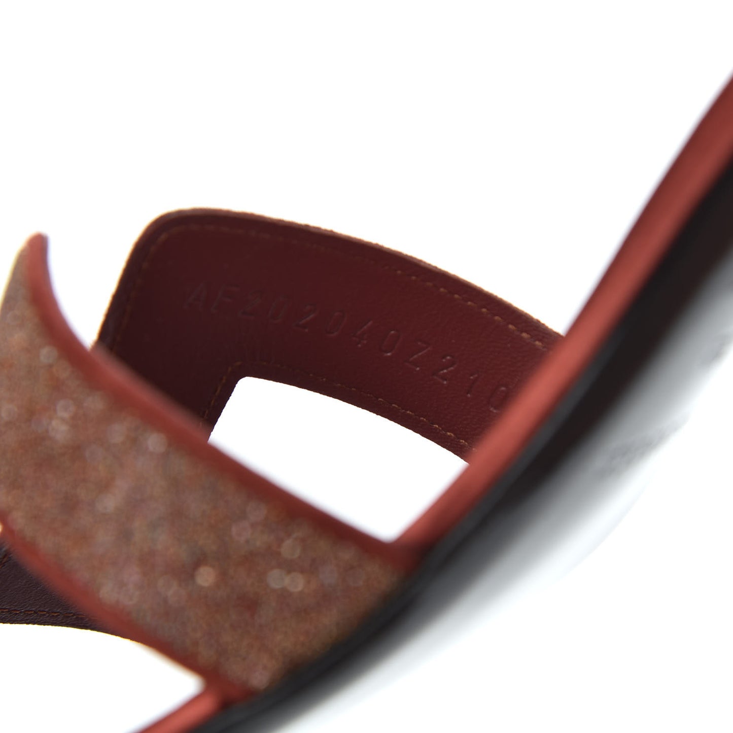 Suede Goatskin Crystal Powder Oasis Sandals 39 Rouge Tomette
