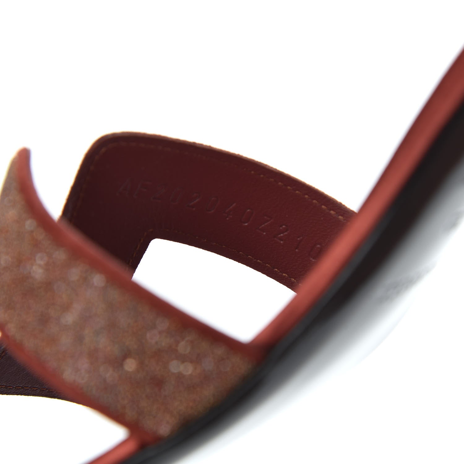 Hermes Suede Goatskin Crystal Powder Oasis Sandals 39 Rouge Tomette 8 of 14
