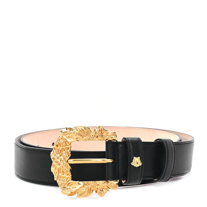 Versace Calfskin Tribute Wide Belt 95 38 Black 1 of 6