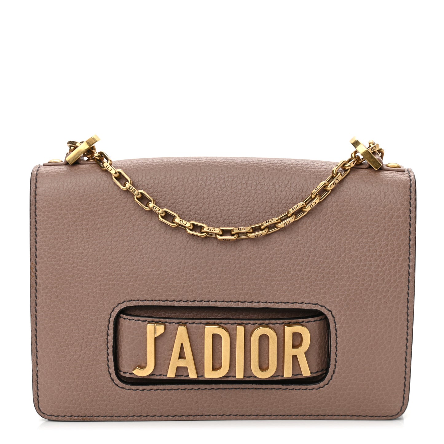 Grained Calfskin J'Adior Chain Flap Bag Rose Poudre