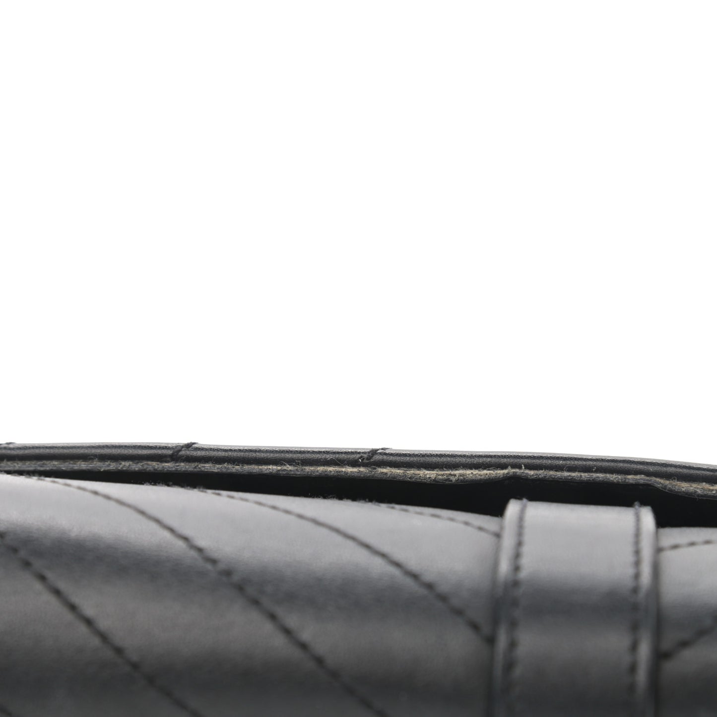 Calfskin Matelasse Chevron Medium Monogram Satchel Black