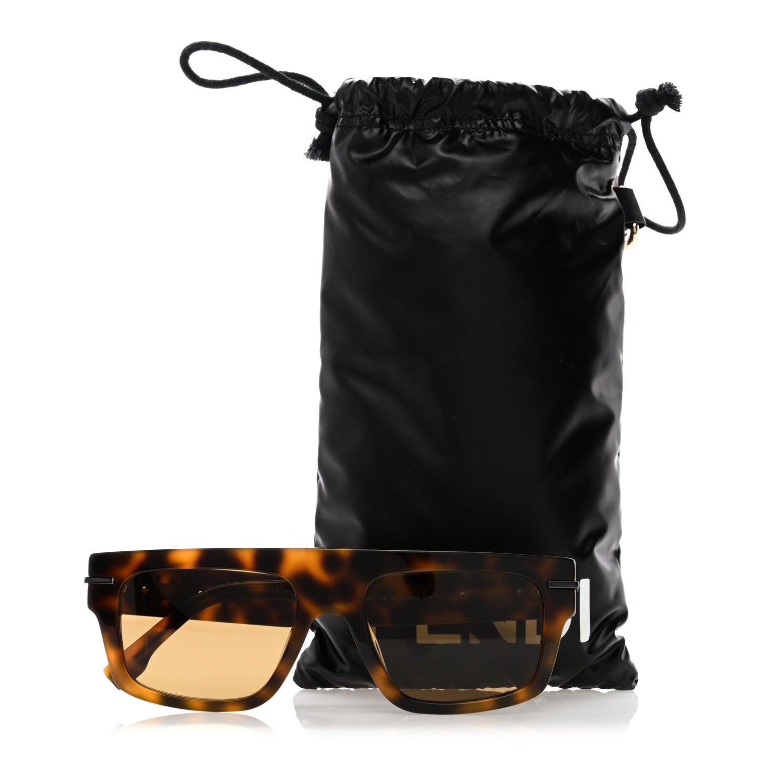 Fendi Acetate Fendigraphy Rectangle Sunglasses FE40091U Tortoise 7 of 7