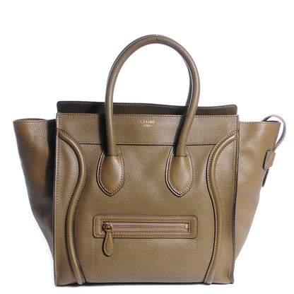 Celine Drummed Calfskin Mini Luggage Jungle 1 of 8