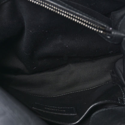 Saint Laurent Calfskin Crocodile Embossed Medium West Hollywood Monogram Fold-Over Grey 5 of 11