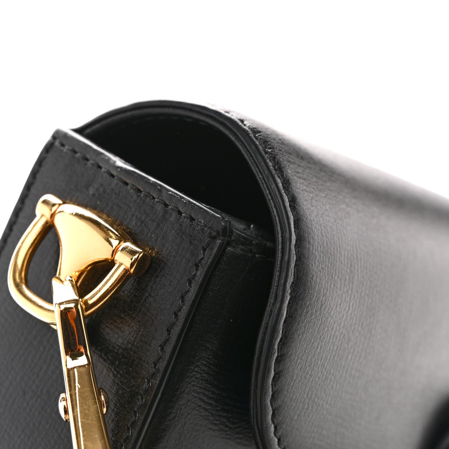 Azalea Calfskin Small Horsebit 1955 Chain Shoulder Bag Black