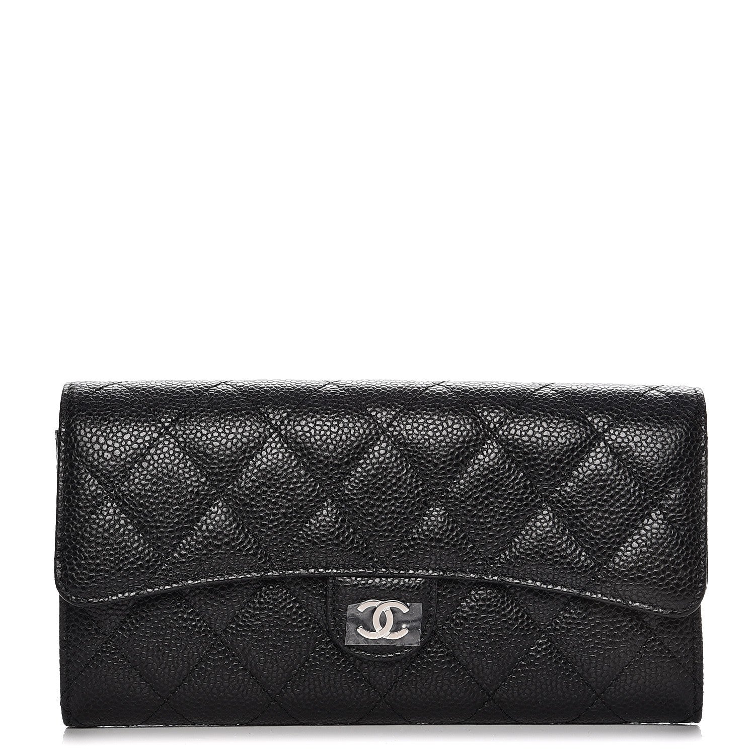 Chanel Caviar Quilted Large Flap Wallet Black 1 of 8