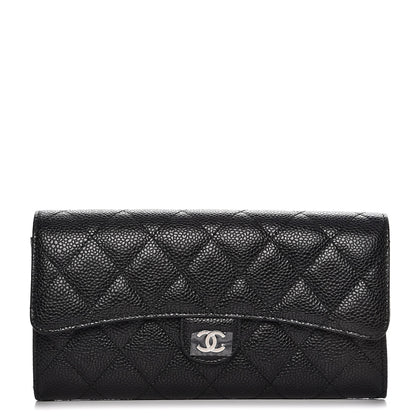 Chanel Caviar Quilted Large Flap Wallet Black 1 of 8
