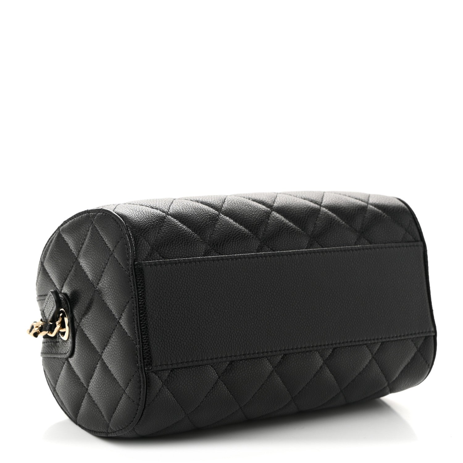 Chanel Caviar Quilted Barrel Clutch With Chain Black 4 of 10