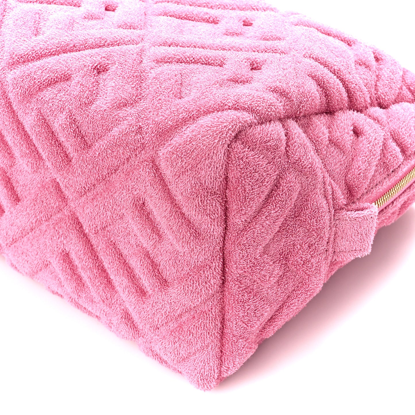 Terry Cloth Vitello Century Matte FF 1974 Embossed Medium Trapezoid Beauty Pouch Lollypop