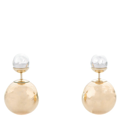 Christian Dior Mise En Dior Tribal Earrings Gold Silver 1 of 4