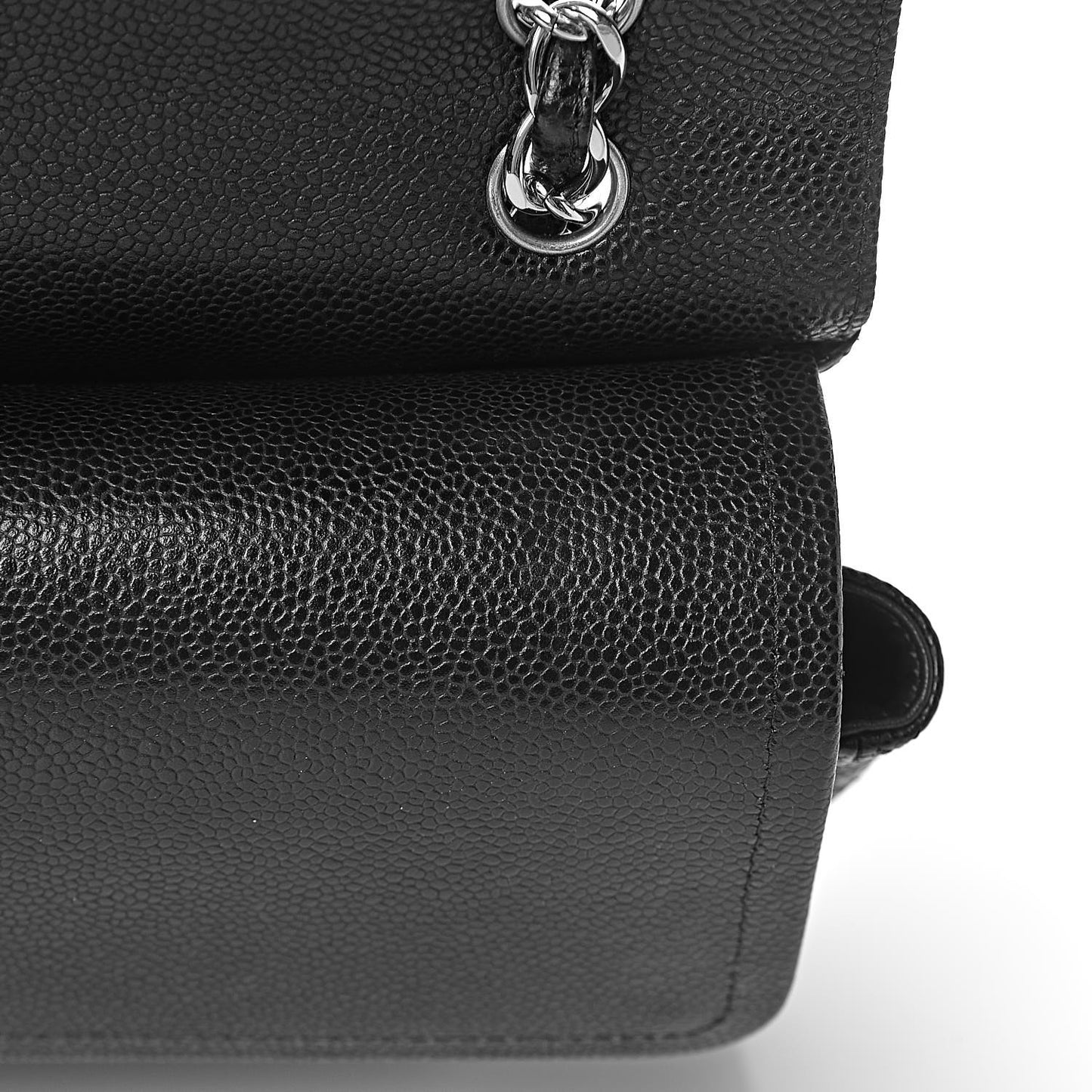 Caviar Quilted Maxi Double Flap Black