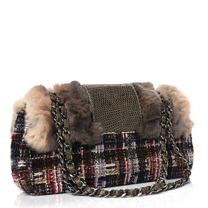 Chanel Rabbit Fur Tweed Lizard Small Fantasy Flap Multicolor 2 of 4