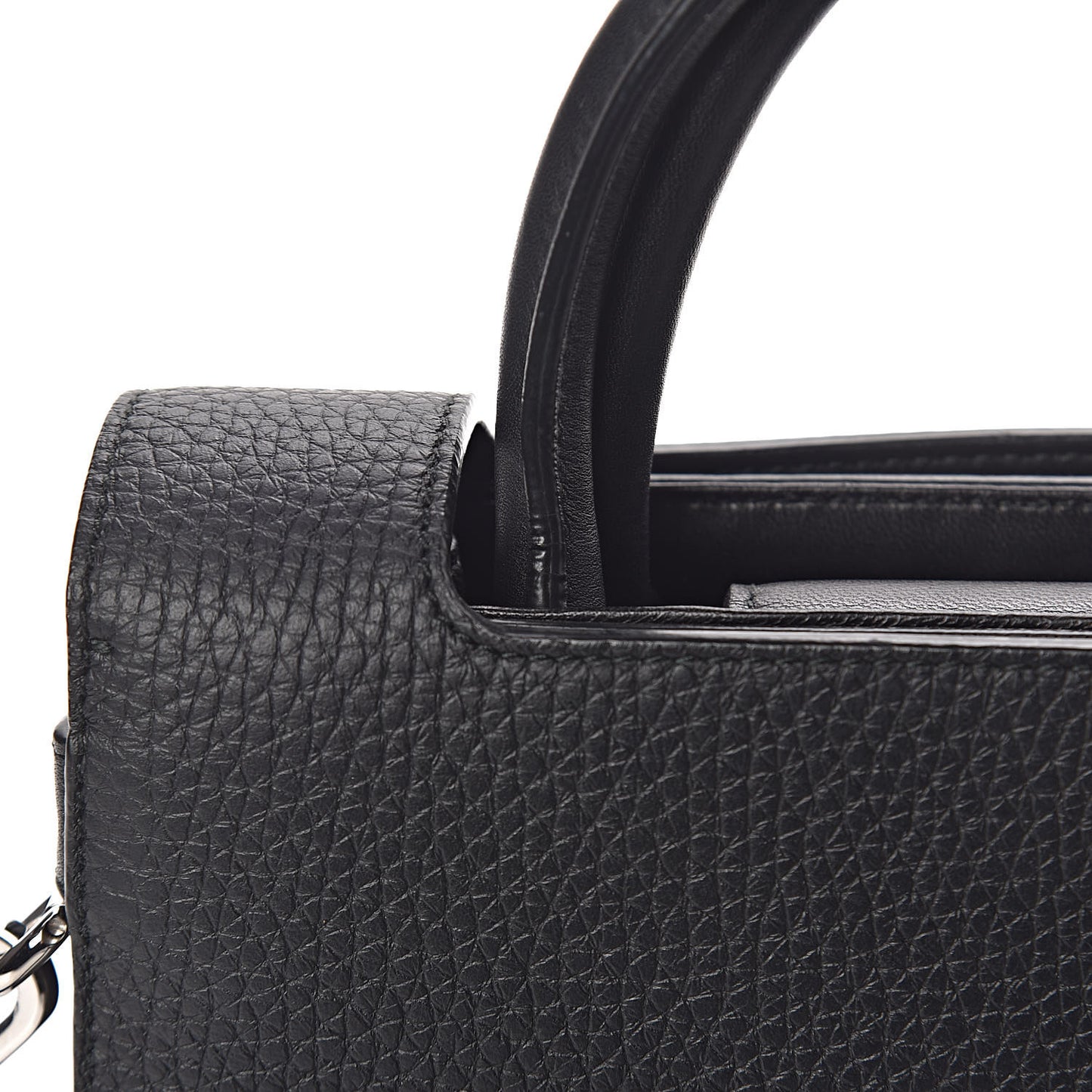 Grained Calfskin Mini Diorever Flap Black