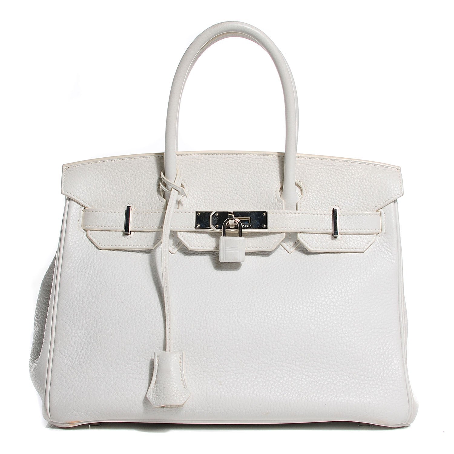 Hermes Taurillon Clemence Birkin 30 White 1 of 28