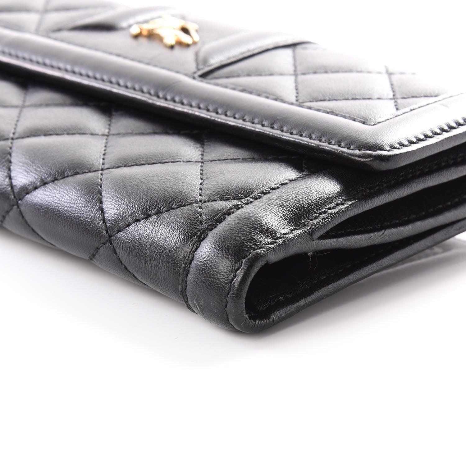 Burberry Calfskin Quilted Continental Wallet Black 7 of 12