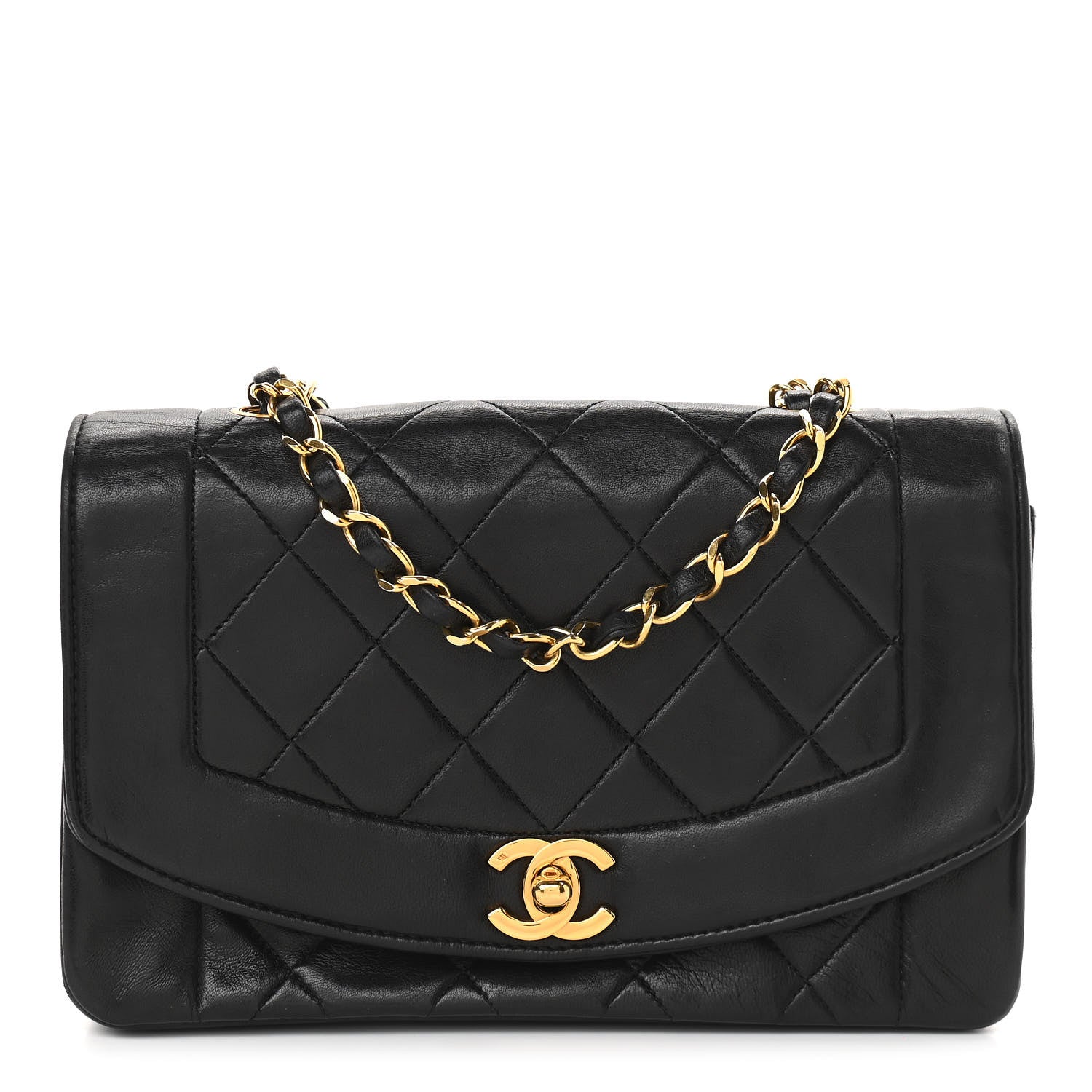 Chanel Lambskin Quilted Small Single Flap Black 1 of 11